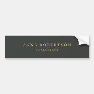 Onyx Zwart & Goud Kleuren Professioneel Minimalist Bumpersticker