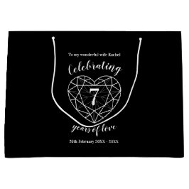 Onyx zwart Jubileum 7 jaar gepersonaliseerd Groot Cadeauzakje