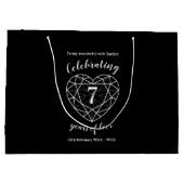 Onyx zwart Jubileum 7 jaar gepersonaliseerd Groot Cadeauzakje (Achterkant)