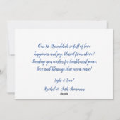 Onze 1e Chanoeka foto Feestdagenkaart (Achterkant)