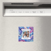 Onze 1e Cruise Whimsical Waves Custom Foto Magneet (Insitu (Vaatwasser))