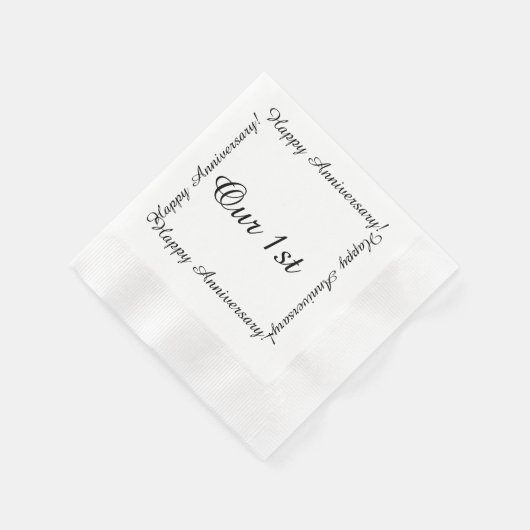 Onze 1e gelukkige verjaardag servet (Hoek)