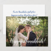 Onze 1e Hanukkah-foto Feestdagenkaart (Voorkant / Achterkant)
