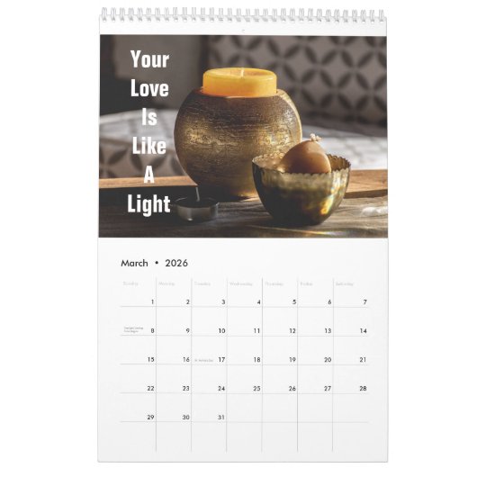 Onze 1e jaar foto trouwkalender kalender (Mar 2026)