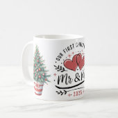 Onze 1e kerst als de heer en mevrouw Mug Koffiemok (Voorkant links)