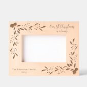 Onze 1e Kerst als Gezin Gepersonaliseerd Gegraveerde Lijstjes (Voorkant)