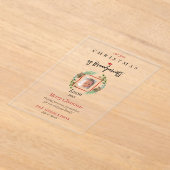 Onze 1e Kerst als Grootouders Acryl Foto Acryl Uitnodigingen (Laagn)