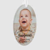 Onze 1e kerst als grootouders baby foto ornament (voorkant)