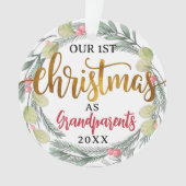 Onze 1e kerst als grootouders foto ornament (voorkant)