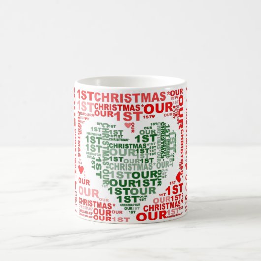 Onze 1e kerst Rode Groene Hart Koffie Theemok Koffiemok (Center)