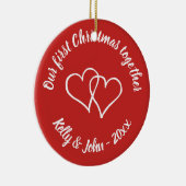 Onze 1e kerst samen paar boom ornament (Rechts)