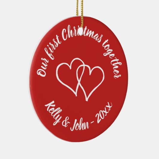 Onze 1e kerst samen paar boom ornament (Rechts)