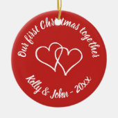 Onze 1e kerst samen paar boom ornament (Voorkant)
