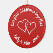 Onze 1e kerst samen paar boom ornament (Links)