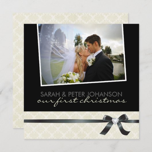 Onze 1e kerst uitnodigingen foto kaarten (Voorkant / Achterkant)