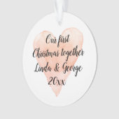 Onze 1e Kerstmis samen romantische kerstboom Ornament (voorkant)