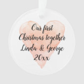 Onze 1e Kerstmis samen romantische kerstboom Ornament (voorkant)