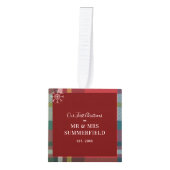 Onze 1e Kerstmis Trouwdag Foto's Plaid Decoratie (Voorkant)