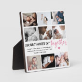 Onze 1e Vaderdag samen - Aangepaste 9-foto Fotoplaat (Voorkant)