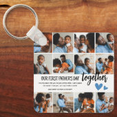 Onze 1e Vaderdag Samen! Fotosamenstelling Sleutelhanger (Voorkant)