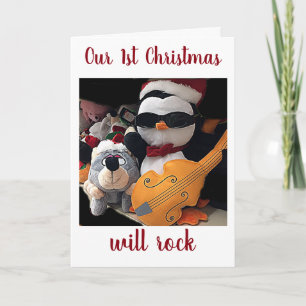 ONZE ***1ste CHRISTMAS*** ZAL HET PENQUIN VAN DE R Feestdagen Kaart