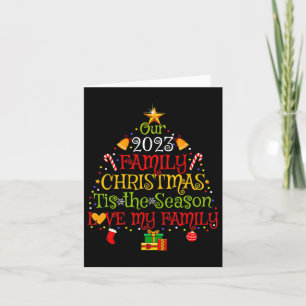 Onze 2023 bijpassende familie Kerstmis liefde mijn Kaart