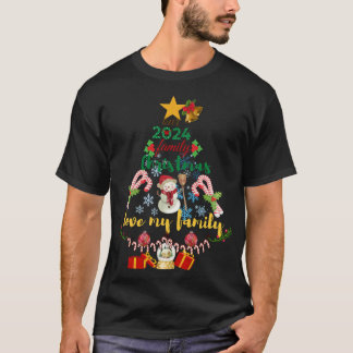 Onze 2024 Matching Family Xmas Love My Family Chri T-shirt