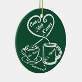 Onze 20e Kerstmis Keramisch Ornament (Rechts)