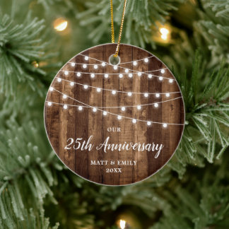 Onze 25e Jubileum persoonlijke bijtende bijtende b Keramisch Ornament