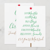 Onze 25e Kerstmis Getrouwd Feestdagenkaart (Voorkant / Achterkant)