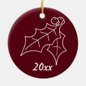 Onze 25e Kerstmis Keramisch Ornament (Achterkant)