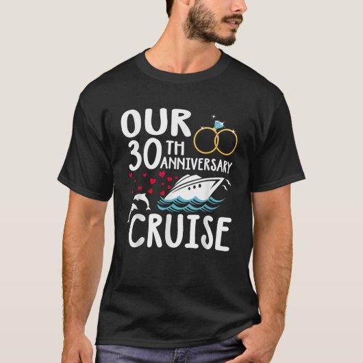 Onze 30e Jubileum Cruise 30 jaar huwelijk T-shirt (Voorkant)