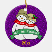 Onze 4e Kerstdag Keramisch Ornament (Voorkant)