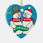 Onze 50e Kerstmis Keramisch Ornament (Rechts)