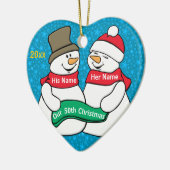 Onze 50e Kerstmis Keramisch Ornament (Links)