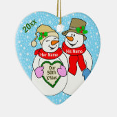 Onze 50ste Kerstmis Keramisch Ornament (Rechts)