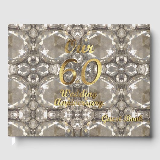 Onze 60ste bruiloft Jubileum Diamond Wedding Gastenboek (Voorkant)