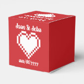 Onze 8-Bit Harten in Cherry Favor Box Bedankdoosjes (Achterkant)
