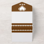 Onze 8-bit Harten in Chocolade All In One Uitnodiging (Buitenkant)