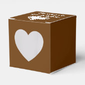 Onze 8-bit harten in chocolade gunst box bedankdoosjes (Voorkant Zijde)