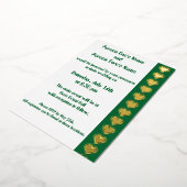 Onze 8-bit harten in groene Folie Uitnodiging (Gedraaid)