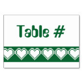 Onze 8-bit harten in groene tafel Kaart (Achterkant)