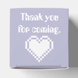 Onze 8-bit harten in Lavendel Favor Box Bedankdoosjes