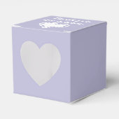 Onze 8-bit harten in Lavendel Favor Box Bedankdoosjes (Voorkant Zijde)