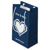 Onze 8-Bit Harten in Navy Cadeautas (Achterkant Gekanteld)