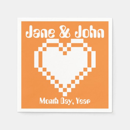 Onze 8-Bit Harten in Oranje Servetten (Voorkant)