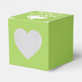Onze 8-Bit Harten in Peridot Favor Box Bedankdoosjes (Voorkant Zijde)