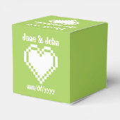 Onze 8-Bit Harten in Peridot Favor Box Bedankdoosjes (Achterkant)