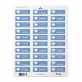 Onze 8-Bit-harten in Periwinkle adreslabel Etiket (Full Sheet)