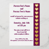 Onze 8-bit harten in wijnuitnodiging Folie Folie Uitnodiging (Voorkant)